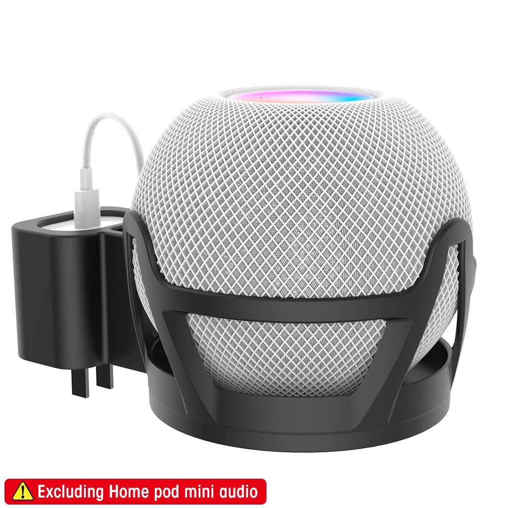 ZORBES® Wall Mounted Holder for Apple Homepod Mini Speaker Wall Mounted Holder with Cord Management Wall Holder for Power Outlet Cable Organizer for Apple Homepod, No Apple Homepod Mini, White ZORBES® Wall Mounted Holder for Apple Homepod Mini Speaker Wall Mounted Holder with Cord Management Wall Holder for Power Outlet Cable Organizer for Apple Homepod, No Apple Homepod Mini, White